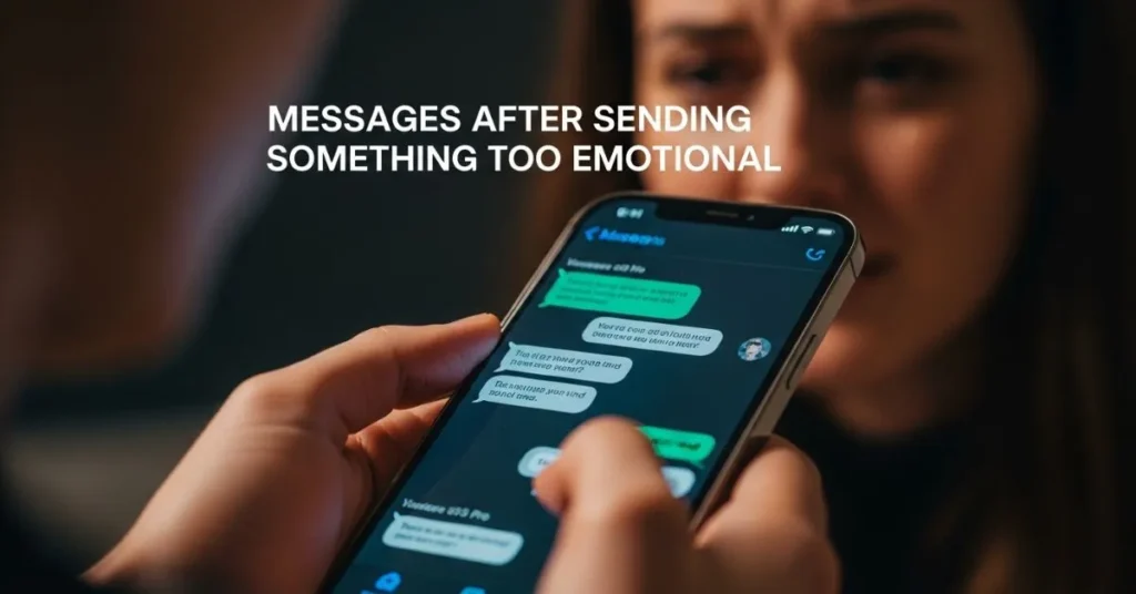 Messages After Sending Something Too Emotional