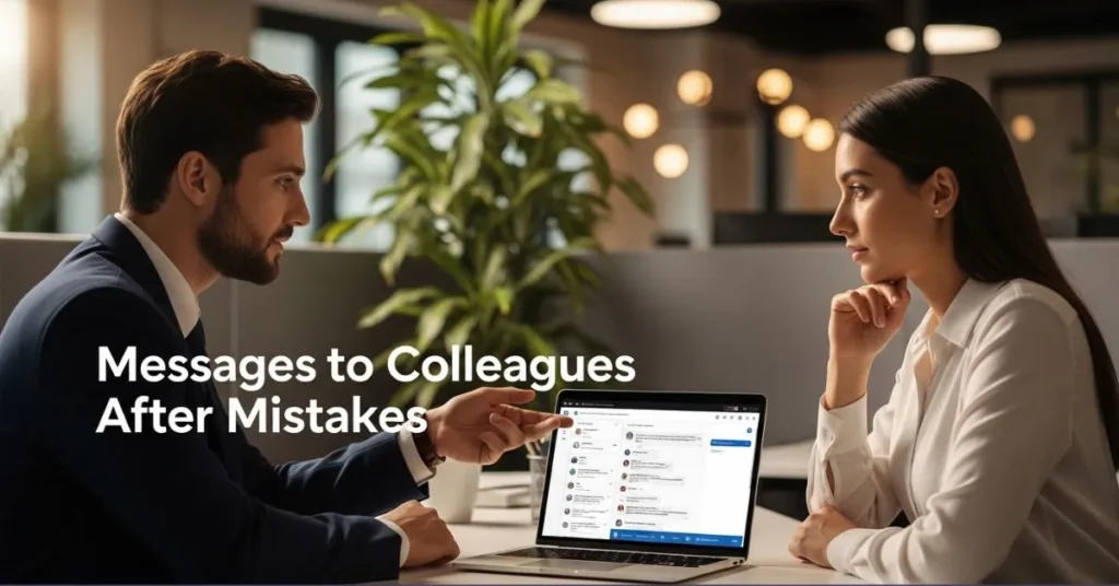 Messages to Colleagues After Mistakes