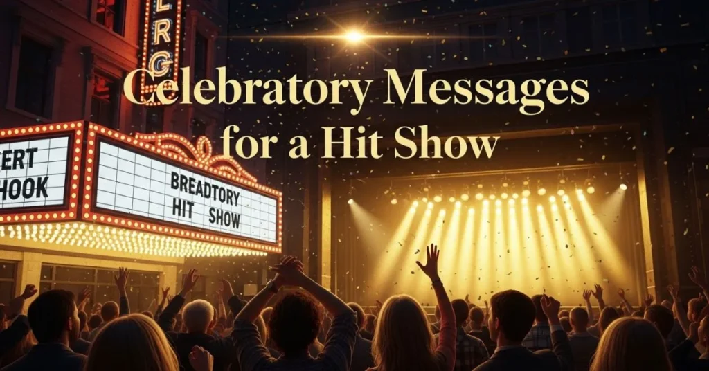 Celebratory Messages for a Hit Show