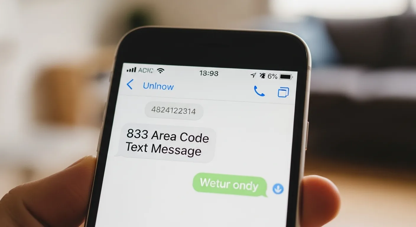 833 Area Code Text Message
